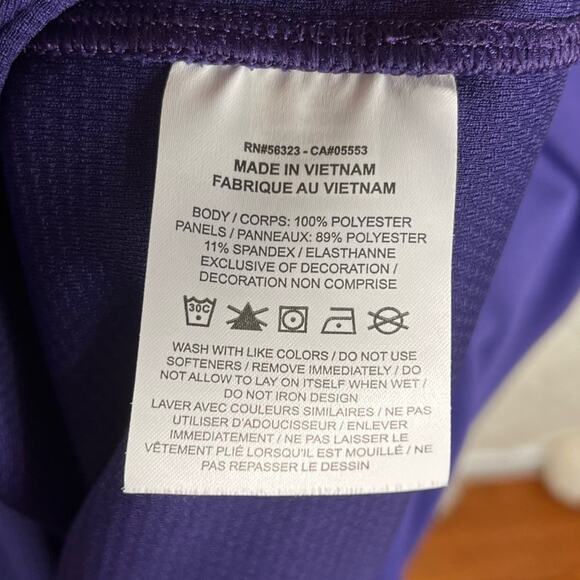 NIKE | Coaches 1/2 Zip Pullover Men's Sweatshirt Purple and Gray XXL - Picture 10 of 11